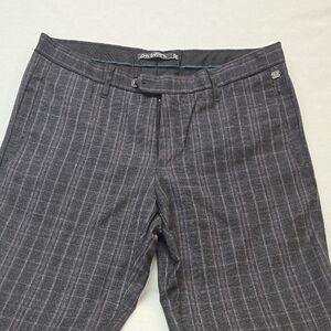 Gray Plaid Men's Pants